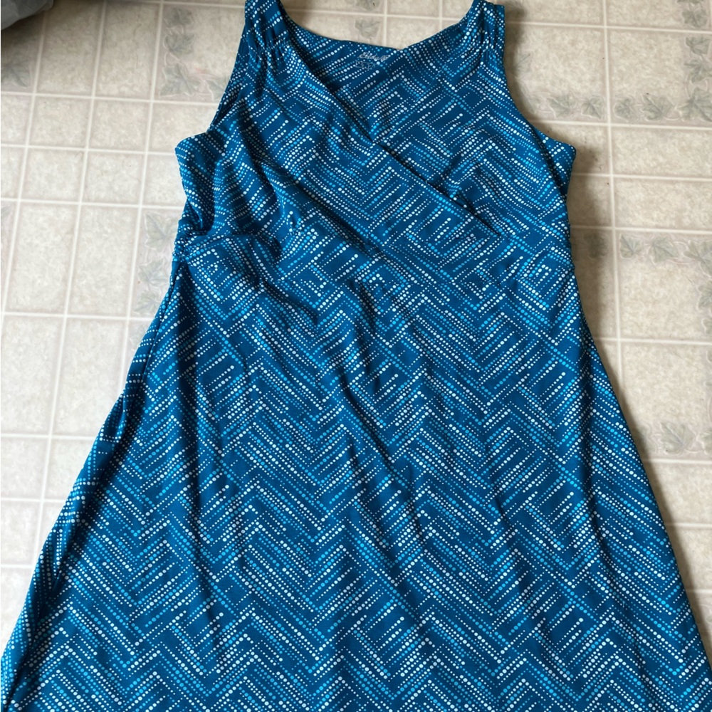 Eddie Bauer Wrap Bodice Knit travex dress sleeveless #1122